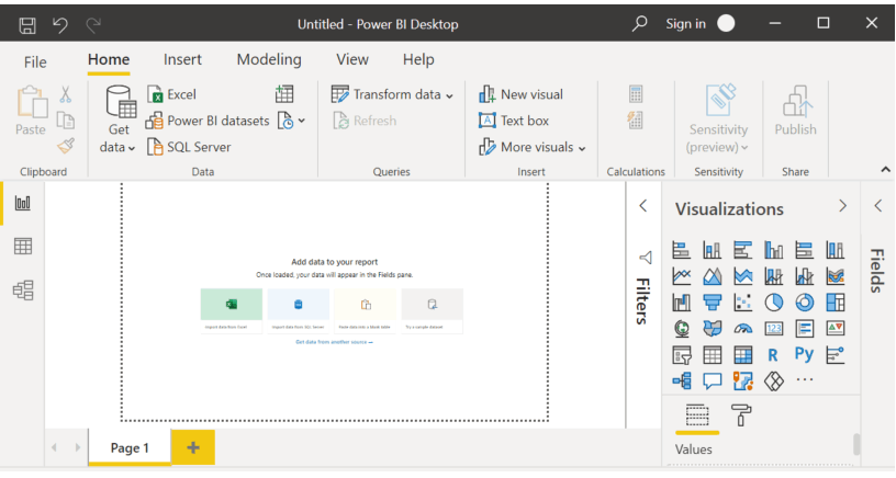 Power BI reports reporting system visualization visualisation simple report adjustment modification